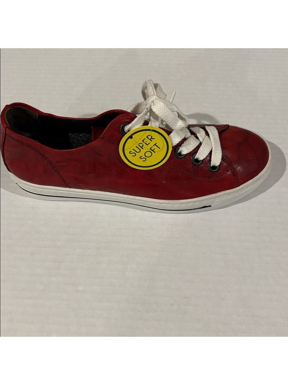 Paul Green Red Leather Sneakers - Picture 2 of 9